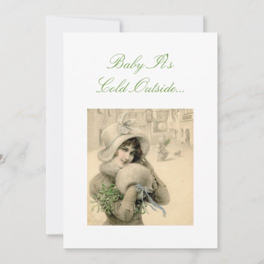 Uitnodiging voor kerstfeest Tea Party (Voorkant)