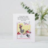 Uitnodiging voor kerstfeest Tea Party (Staand voorkant)