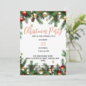 Uitnodiging voor kerstfeest, uitnodiging voor fees (Staand voorkant)