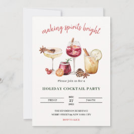 Uitnodiging voor kerstfeestdag Cocktail Party