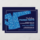 Uitnodiging voor kerstfeestdag Pajama (Voorkant / Achterkant)