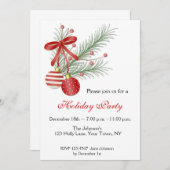 Uitnodiging voor kerstfeestdagen (Voorkant / Achterkant)