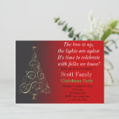  uitnodiging voor kerstfeestdagen (Staand voorkant)