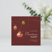 Uitnodiging voor kerstfeestdagen (Staand voorkant)