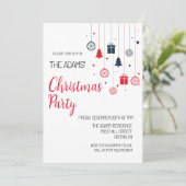 Uitnodiging voor kerstfeestdagen (Staand voorkant)