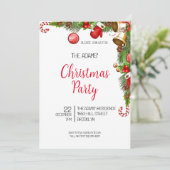 Uitnodiging voor kerstfeestdagen (Staand voorkant)