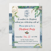 Uitnodiging voor kerstfeestdagen (Voorkant / Achterkant)