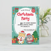 Uitnodiging voor kerstfeestdagen (Staand voorkant)