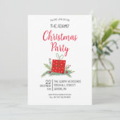 Uitnodiging voor kerstfeestdagen (Staand voorkant)