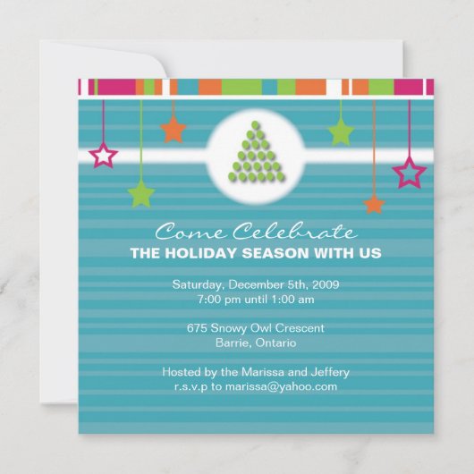 Uitnodiging voor kerstfeestdagen (Voorkant)