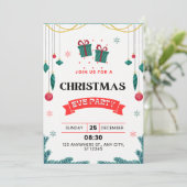 Uitnodiging voor kerstfeestdagen (Staand voorkant)