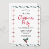 Uitnodiging voor kerstfeestdagen (Voorkant / Achterkant)