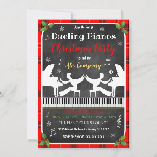 Uitnodiging voor kerstfeestdagen (Voorkant)