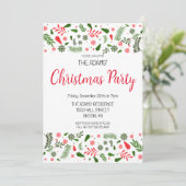 Uitnodiging voor kerstfeestdagen (Staand voorkant)