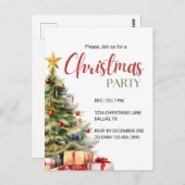 Uitnodiging voor kerstfeestdagen (Voorkant / Achterkant)