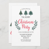 Uitnodiging voor kerstfeestdagen (Voorkant / Achterkant)