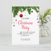 Uitnodiging voor kerstfeestdagen (Staand voorkant)