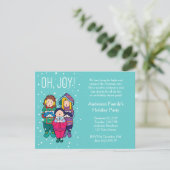 Uitnodiging voor kerstfeestdagen (Staand voorkant)