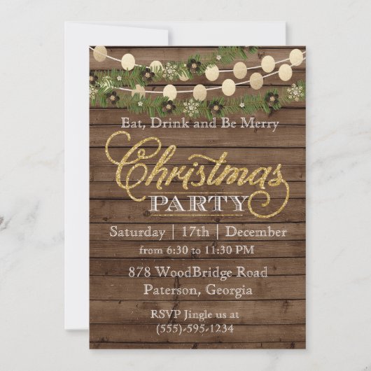 Uitnodiging voor kerstfeestdagen (Voorkant)