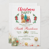 Uitnodiging voor kerstfeestdagen (Voorkant / Achterkant)