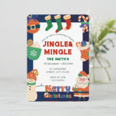 Uitnodiging voor kerstfeestdagen (Staand voorkant)