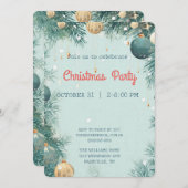 Uitnodiging voor kerstfeestdagen (Voorkant / Achterkant)