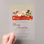 Uitnodiging voor kerstfeestdagen acryl uitnodigingen (Insitu (Draagbaar))