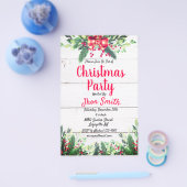 Uitnodiging voor kerstfeestdagen flyer (Enkel)