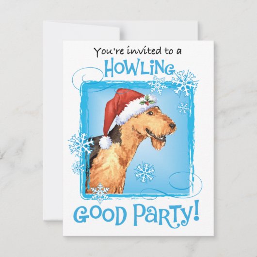 Uitnodiging voor kerstfeestdagen in Airedale (Voorkant)