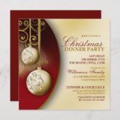 Uitnodiging voor kerstfeestdagen in Elegant (Voorkant / Achterkant)