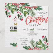 Uitnodiging voor kerstfeestdagen in Griekenland (Voorkant / Achterkant)