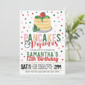 Uitnodiging voor kerstfeestdagen in pannenkoeken e (Staand voorkant)