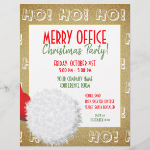 Uitnodiging voor kerstfeestdagen Kerstman Flyer