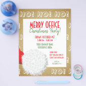 Uitnodiging voor kerstfeestdagen | Kerstman Flyer (Enkel)