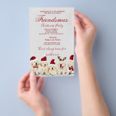 Uitnodiging voor kerstfeestdagen met Gouden Retrie Flyer (Hand)