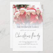 Uitnodiging voor kerstfeestdagen met overlay op de (Voorkant / Achterkant)