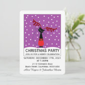 Uitnodiging voor kerstfeestdagen met rendieren (Staand voorkant)