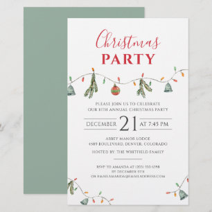 Uitnodiging voor kerstfeestdagen om evenementen te briefpapier