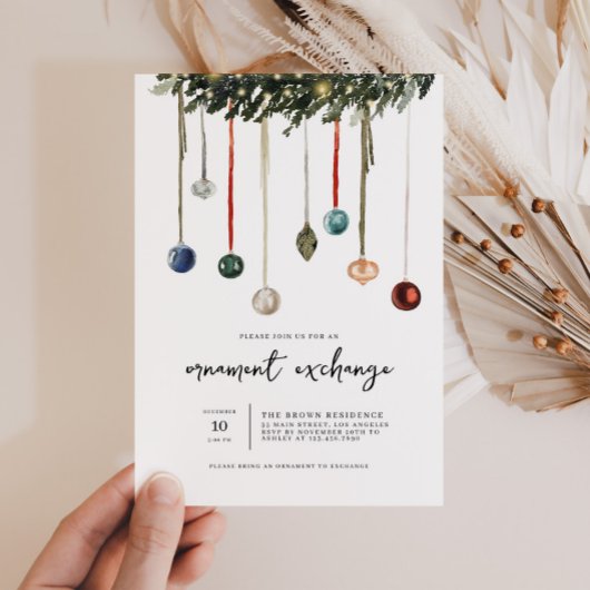 Uitnodiging voor kerstfeestdagen voor de uitwissel