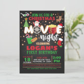 Uitnodiging voor kerstfilm (Staand voorkant)