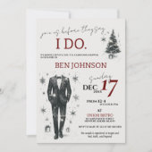 Uitnodiging voor kerstgrooms (Voorkant)