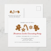 Uitnodiging voor kerstkoekjesDecoratieve Partij (Voorkant / Achterkant)