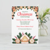 Uitnodiging voor kerstkoekjesuitwisseling (Staand voorkant)