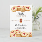 Uitnodiging voor kerstkoekjesuitwisseling (Staand voorkant)