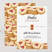 Uitnodiging voor kerstkoekjesuitwisseling (Voorkant / Achterkant)