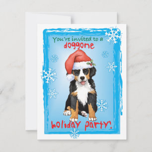 Uitnodiging voor Kerstmis Bernese Mountain Dog