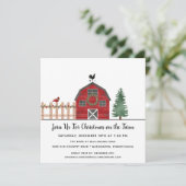 Uitnodiging voor Kerstmis in Barn Boerderij (Staand voorkant)