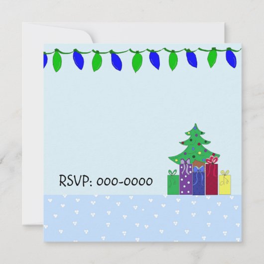 Uitnodiging voor kerstmis of feestdag (Achterkant)