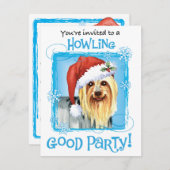 Uitnodiging voor Kerstmis Silky Terrier (Voorkant / Achterkant)