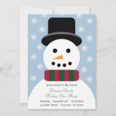 Uitnodiging voor kerstmis Snowman Open House (Voorkant)